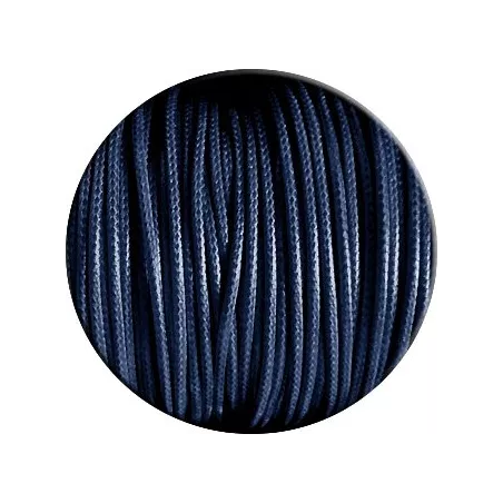 Lacets fins cirés en bleu marine pour vos chaussures