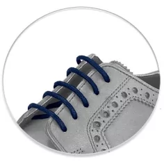 Lacets fins cirés en bleu marine pour vos chaussures 2