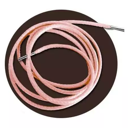 Lacets fins cirés roses-orangés pêche pour vos chaussures Lacets fins cirés roses-orangés pêche pour vos chaussures