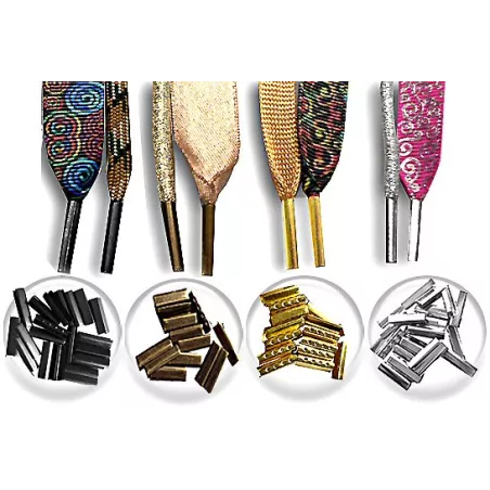 1 paire x lacets fins cirés roses pêche