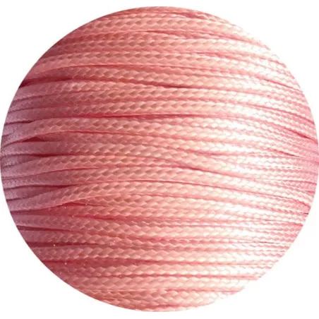 1 paire x lacets fins cirés roses pêche
