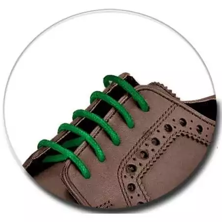 Lacets fins cirés en vert gazon pour vos chaussures Lacets fins cirés en vert gazon pour vos chaussures