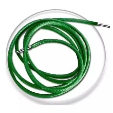 Lacets fins cirés en vert gazon pour vos chaussures Lacets fins cirés en vert gazon pour vos chaussures