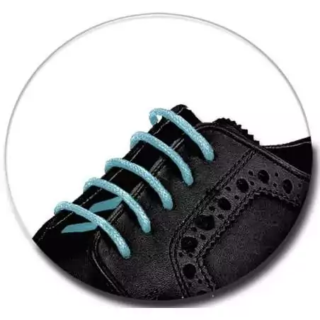 Lacets fins cirés en bleu pâle pour vos chaussures Lacets fins cirés en bleu pâle pour vos chaussures