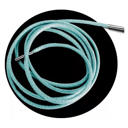 Lacets fins cirés en bleu pâle pour vos chaussures