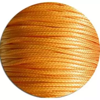 Lacets fins cirés en orange abricot pour vos chaussures