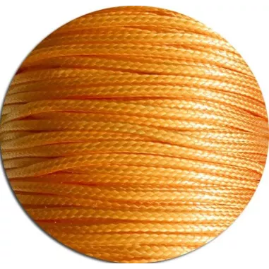 Lacets fins cirés en orange abricot pour vos chaussures