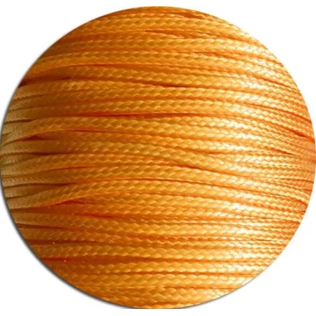 Lacets fins cirés en orange abricot pour vos chaussures