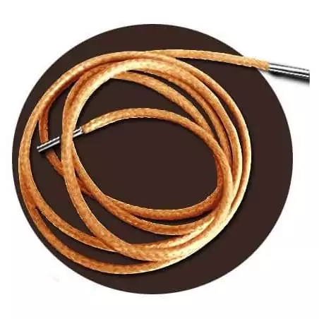 Lacets fins cirés en orange abricot pour vos chaussures Lacets fins cirés en orange abricot pour vos chaussures