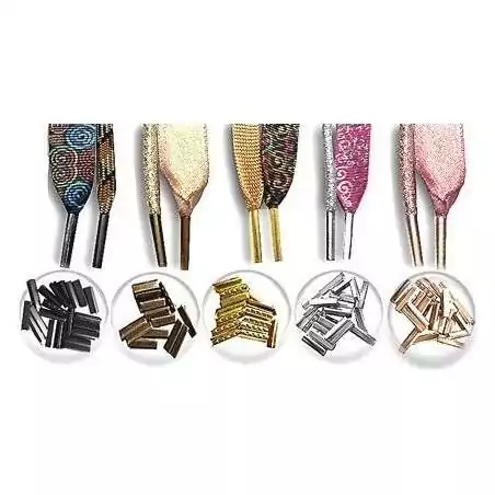 Lacets fins métallisés argentés pour vos chaussures