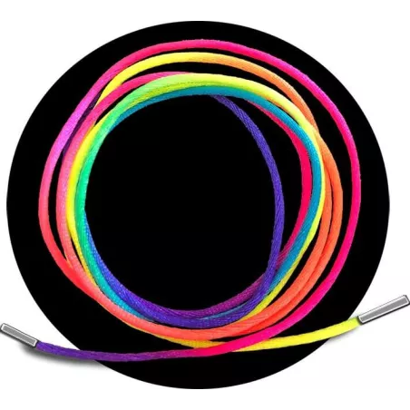 Lacets cirés ronds fins multicolores fluos-Achat|Vente en…
