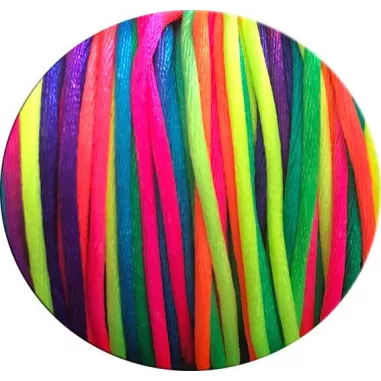 Lacets cirés ronds fins multicolores fluos-Achat|Vente en…