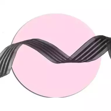 Lacets organza rayés satiné noir pour vos chaussures