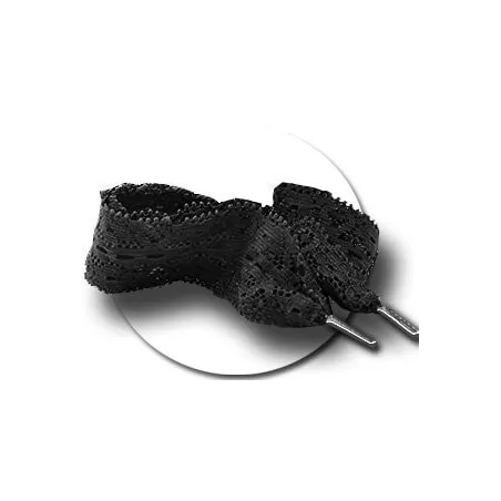 Lacets en dentelle noire pour vos chaussures