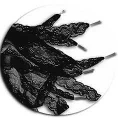 Lacets en dentelle noire pour vos chaussures