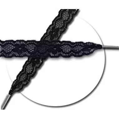 Lacets en dentelle noire pour vos chaussures