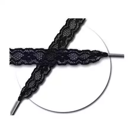 Lacets en dentelle noire pour vos chaussures