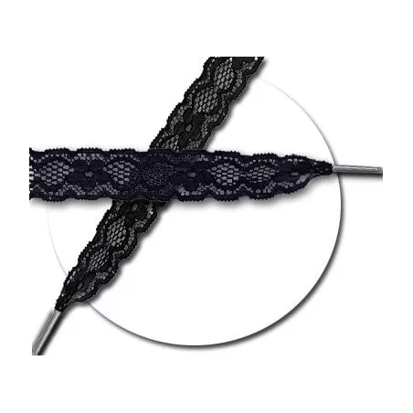 Lacets en dentelle noire pour vos chaussures