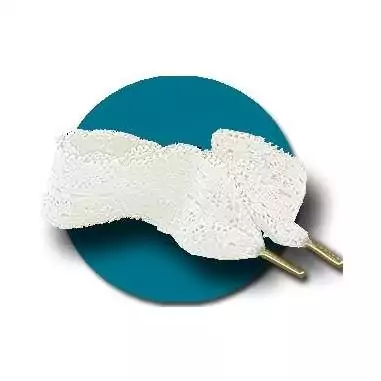 Lacets en dentelle blanc cassé pour vos chaussures