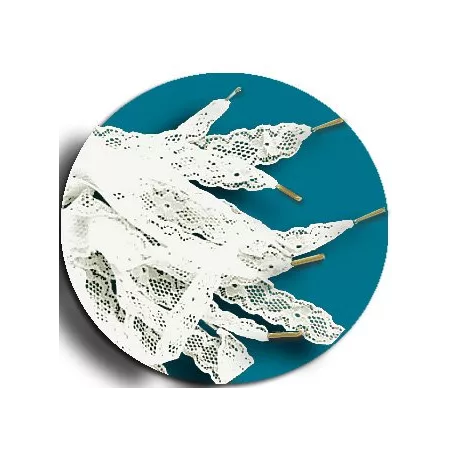 Lacets de chaussures blancs en dentelle -Achat|Vente en…