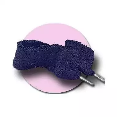 Lacets de chaussures dentelle bleu marine. pour vos chaussures