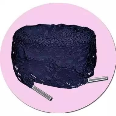 Lacets de chaussures dentelle bleu marine. pour vos chaussures