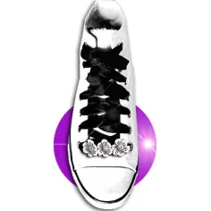 Décoration bijou de lacets crânes argentés en vente en… 2