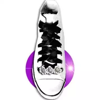 Envie de décorer vos chaussures ? Décorations barre fleurs argentées