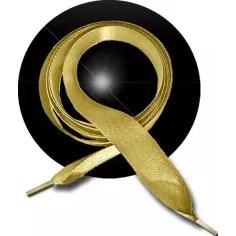 Lacets en satin&nbsp;pailleté doré doux pour vos chaussures