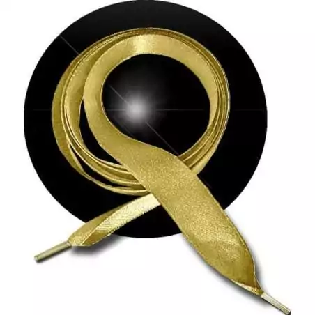 Lacets en satin pailleté doré doux pour vos chaussures Lacets en satin pailleté doré doux pour vos chaussures