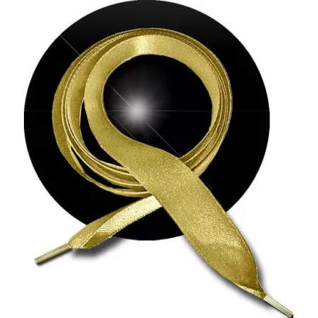 Lacets en satin&nbsp;pailleté doré doux pour vos chaussures