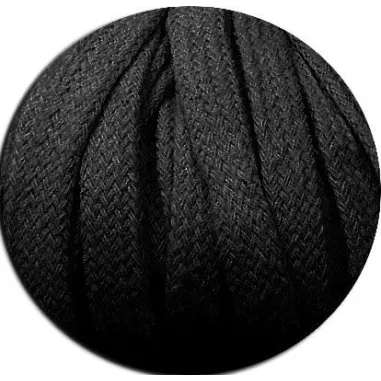Lacets noirs épais en coton pour vos chaussures