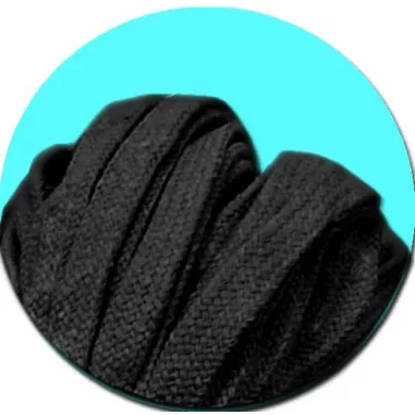 Lacets noirs épais en coton pour vos chaussures