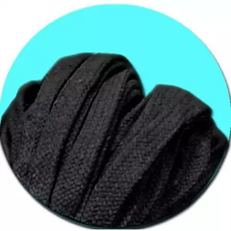Lacets noirs épais en coton pour vos chaussures