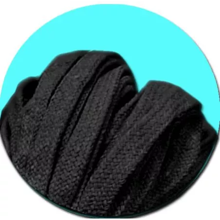 Lacets noirs épais en coton pour vos chaussures