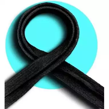 Lacets noirs épais en coton pour vos chaussures