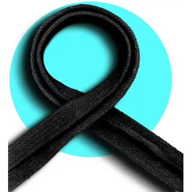 Lacets noirs épais en coton pour vos chaussures