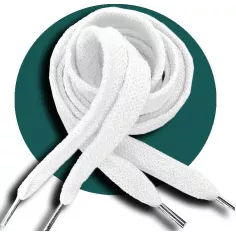 Lacets blancs&nbsp;épais en coton pour vos chaussures