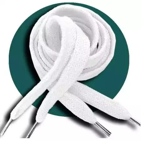Lacets blancs épais en coton pour vos chaussures