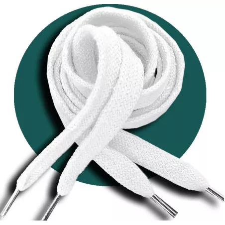 Lacets blancs&nbsp;épais en coton pour vos chaussures