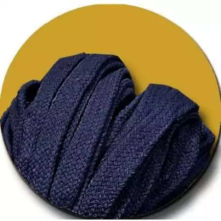 Lacets coton épais en bleu marine pour vos chaussures