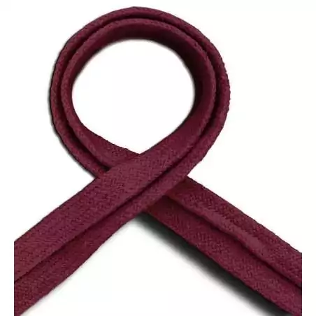 Lacets coton épais bordeaux pour vos chaussures