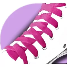 Lacets velours framboise pour vos chaussures