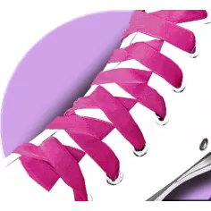 Lacets velours&nbsp;framboise pour vos chaussures