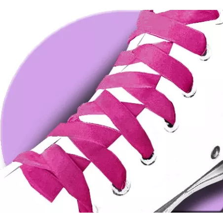 Lacets velours&nbsp;framboise pour vos chaussures