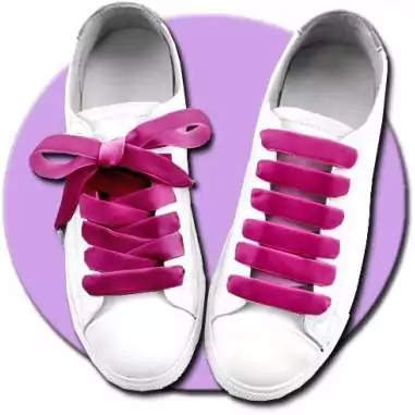 Lacets velours framboise pour vos chaussures