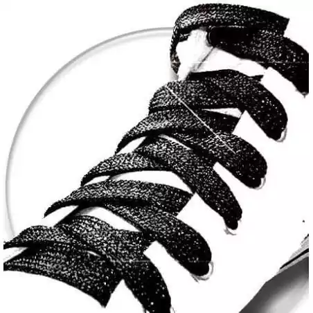 Lacets noirs paillettes pour vos chaussures Lacets noirs paillettes pour vos chaussures
