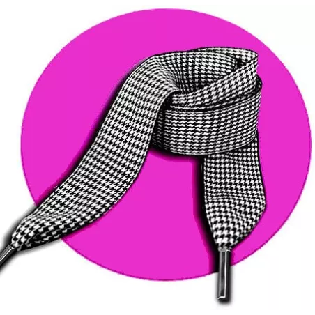 Lacets originaux pied de poule noir blanc en vente en…