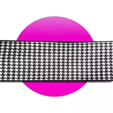 Lacets larges pied de poule en noir et blanc pour vos chaussures