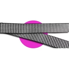 Lacets larges pied de poule en noir et blanc pour vos chaussures 2